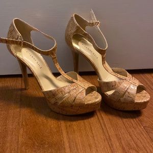 Gianni Bini patent cork stiletto size 8.5 sticker still on bottom